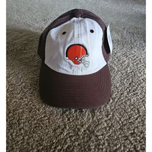 NFL Cleveland Browns Fitted Stretch Adult Baseball Hat Cap Brown White NEW